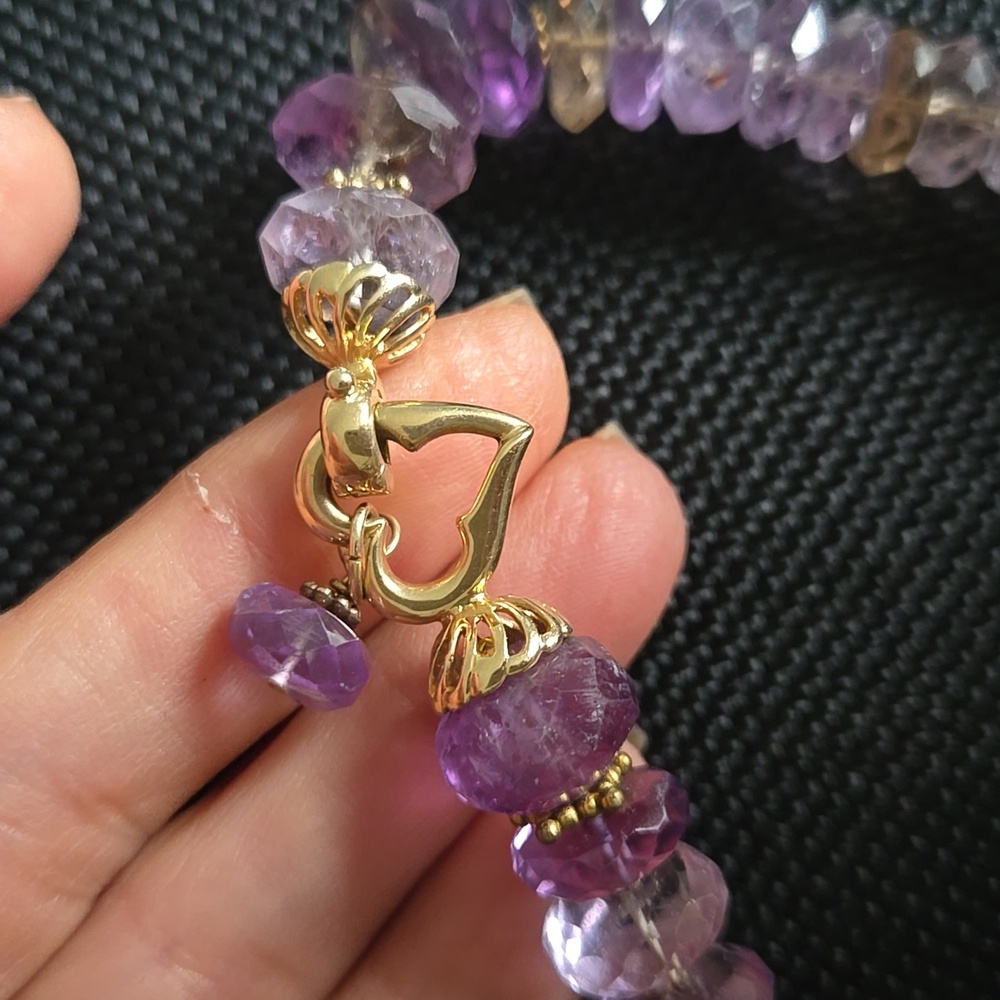 14KT Faceted Ametrine Necklace - Picture 4 of 11